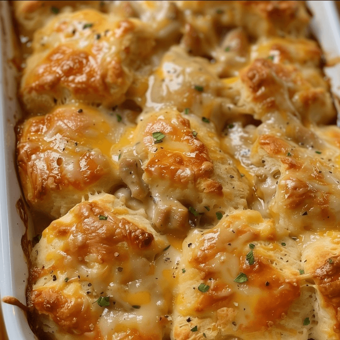 Cazuela de pollo con galletas de burbujas CJtPvvr-1