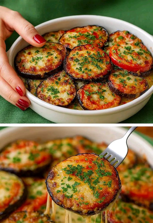 Melanzane al forno con pomodori e provola 531296815_122157519836396478_7731010352351704888_n