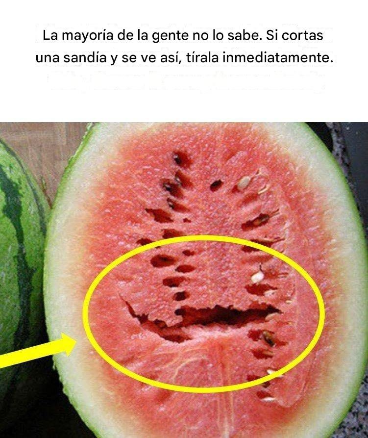 Si abres una sandía y ves esto ¡tírala! O8bRITL