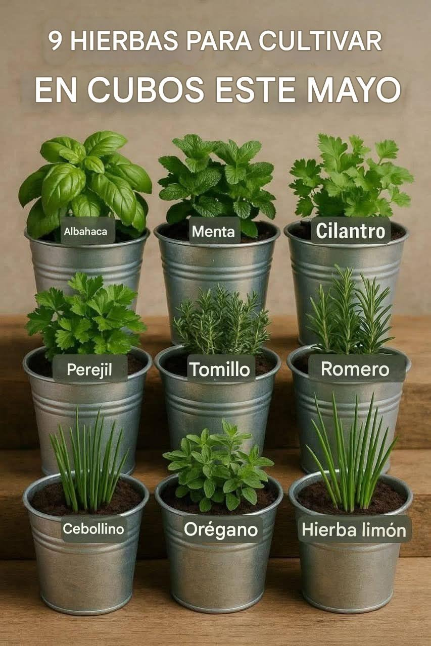 9 Hierbas que Puedes Cultivar en Baldes este Mes de Mayo 9 Hierbas que Puedes Cultivar en Baldes este Mes de Mayo