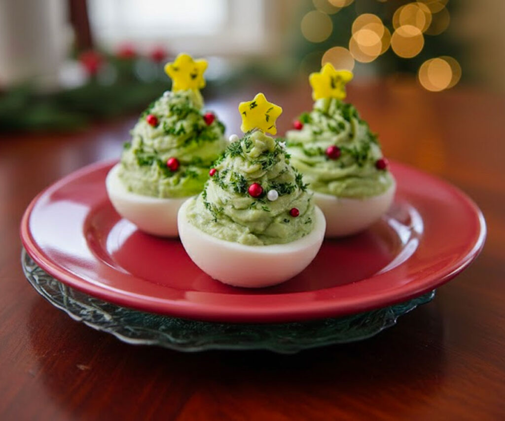 🥚 Œufs Farcis Guacamole façon Sapins de Noël 🎄 Œufs Farcis Guacamole façon Sapins de Noël