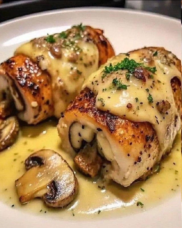 Pollo Relleno de Champiñones con Mantequilla de Ajo y Queso Una Receta Jugosa, Elegante y Sorprendentemente Fácil Pollo Relleno de Champiñones con Mantequilla de Ajo y Queso Una Receta Jugosa, Elegante y Sorprendentemente Fácil