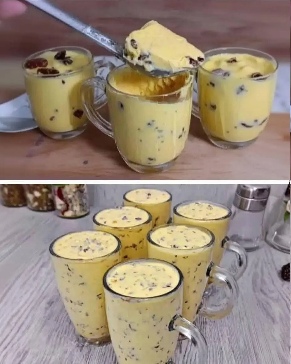 Postre Cremoso de Mango y Chispas de Chocolate Postre Cremoso de Mango y Chispas de Chocolate