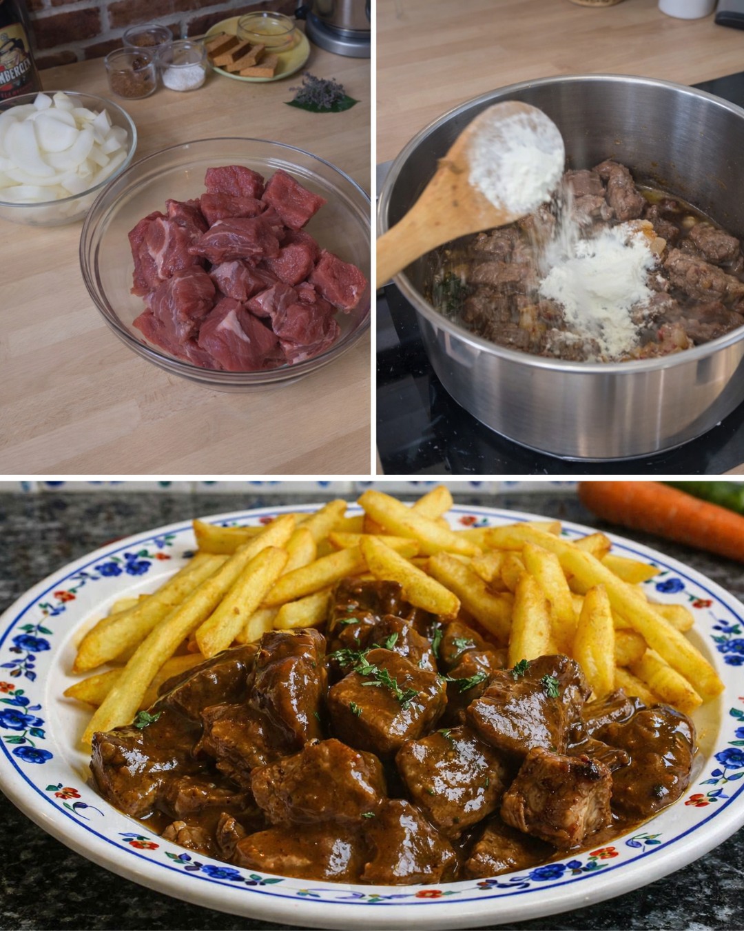 Recette de Carbonade Flamande avec Frites Plat Mijoté du Nord Recette de Carbonade Flamande avec Frites Plat Mijoté du Nord
