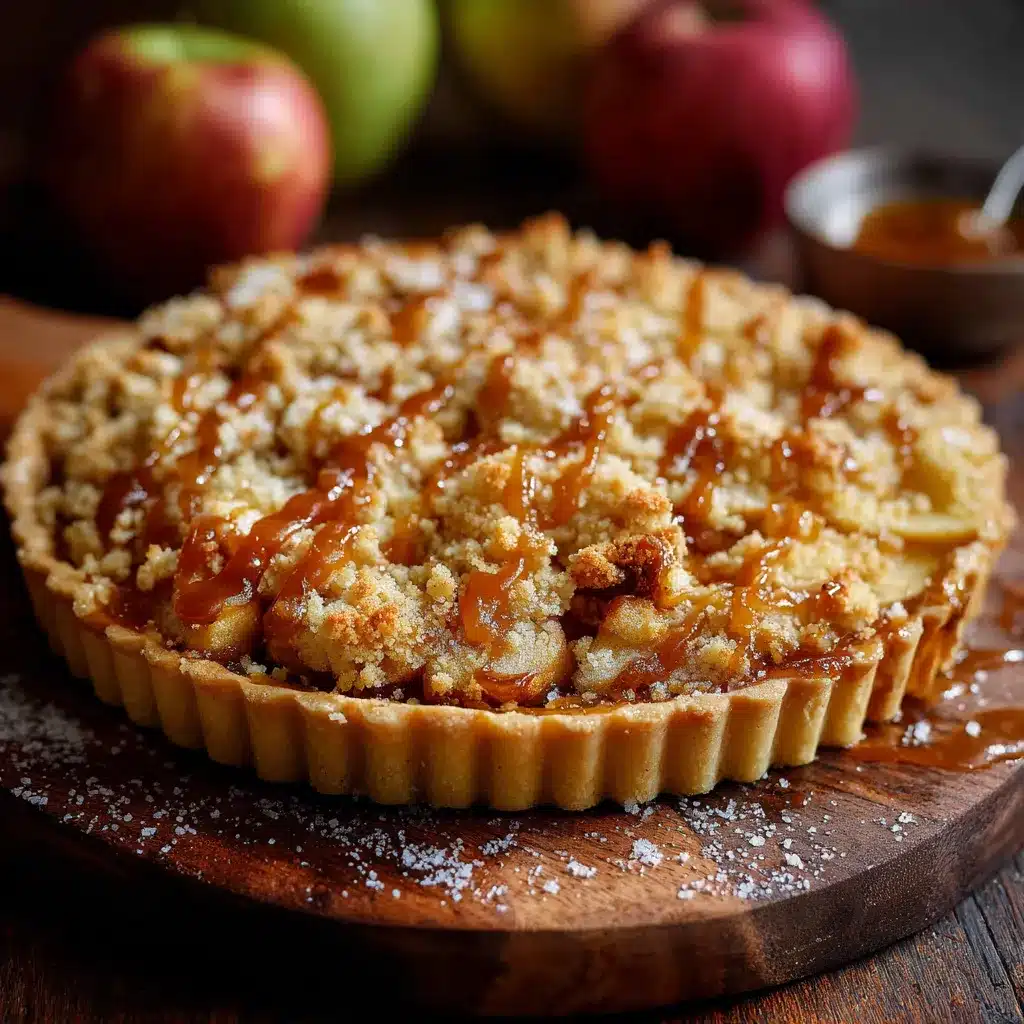 Tarta de manzana crumble una deliciosa receta con caramelo salado Tarta de manzana crumble una deliciosa receta con caramelo salado