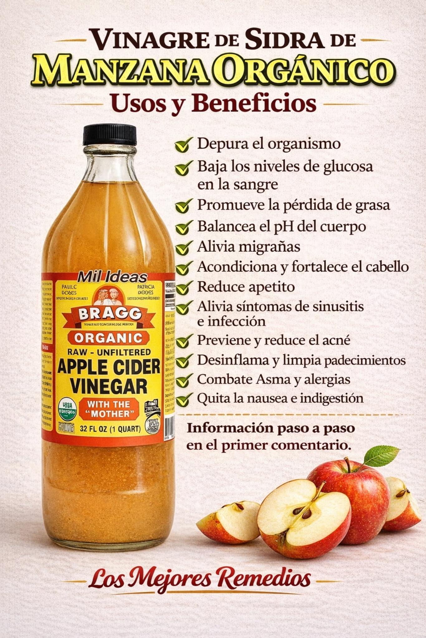 Para Qué Sirve el Vinagre de Manzana: Usos Reales, Cómo Tomarlo y Cómo Aplicarlo 617565352_1456552222698149_6688687893031671254_n