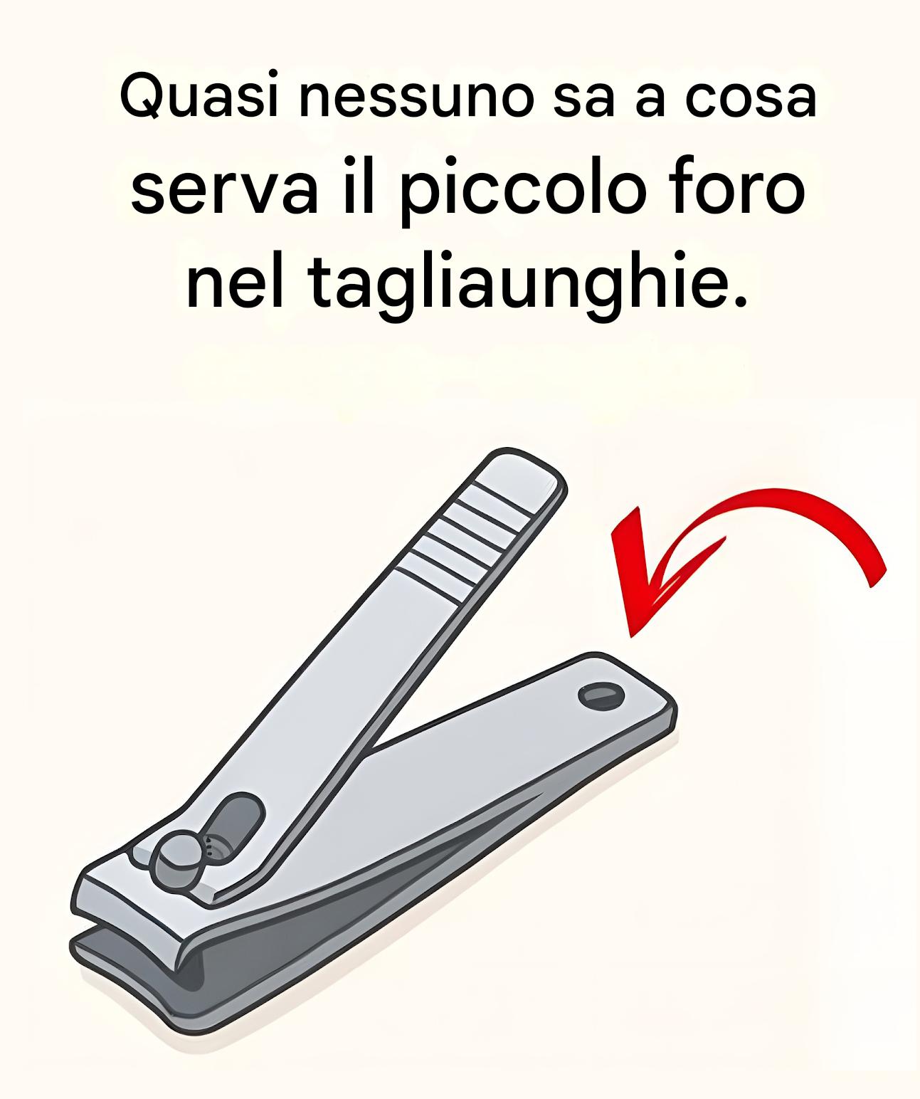 A cosa serve il piccolo foro rotondo sul tagliaunghie