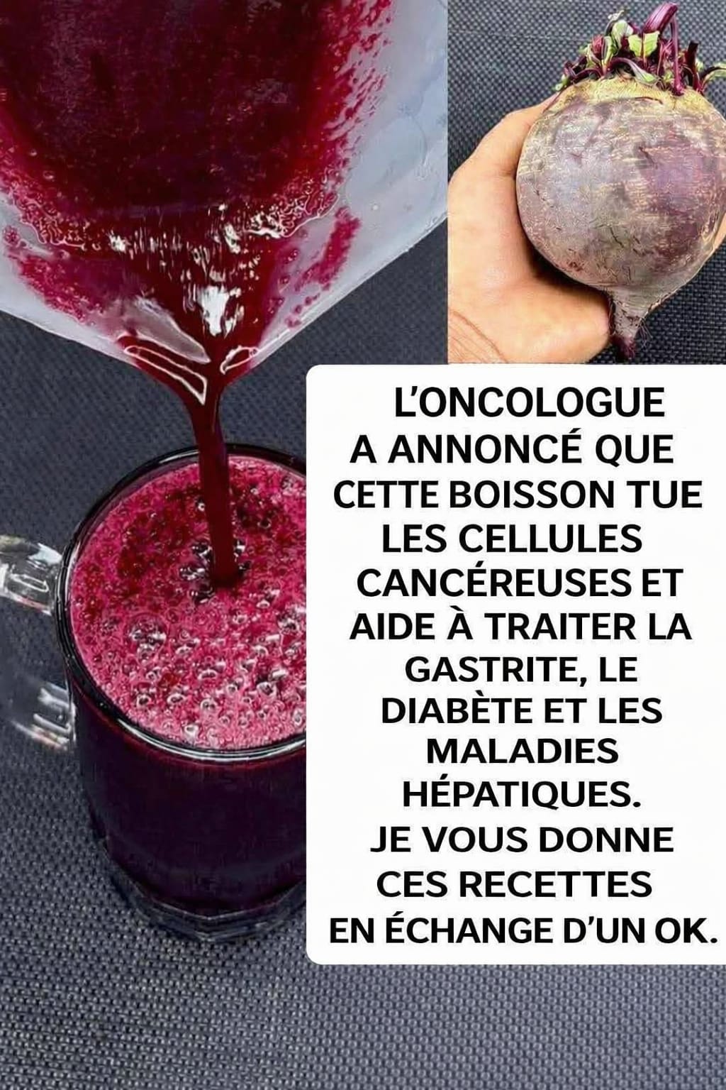 ALERTE ! LE JUS DE BETTERAVE TUE LES CELLULES CANCÉREUSES EN 42 JOURS