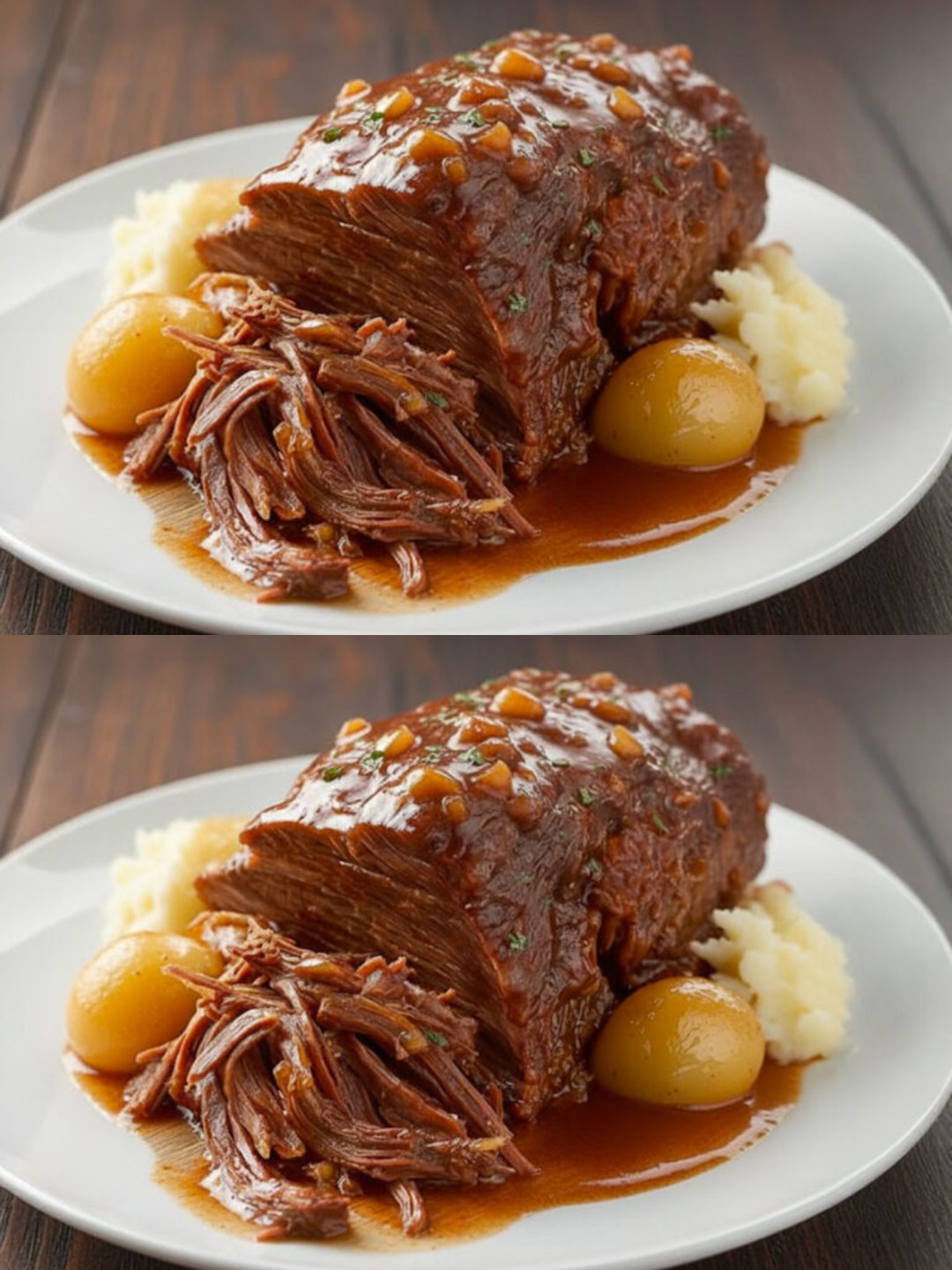 Bœuf Effiloché Fondant aux Oignons et Bouillon Savoureux Bœuf Effiloché Fondant aux Oignons et Bouillon Savoureux