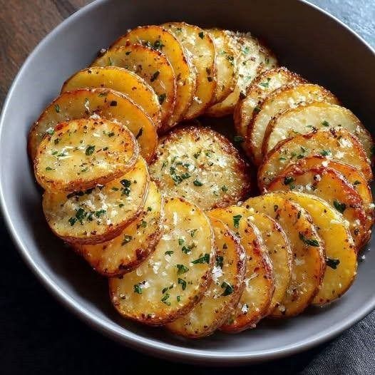 Pommes de terre au four tranchées