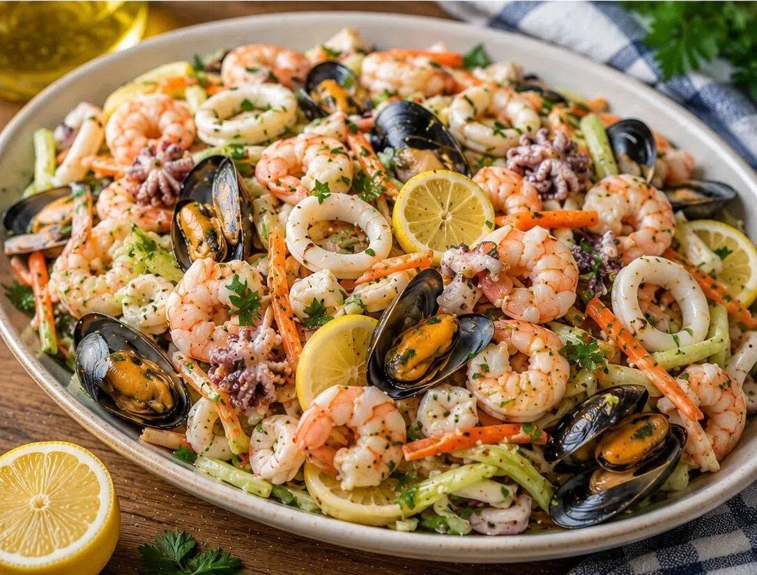 Salade de Fruits de Mer au Citron, Crevettes, Moules & Calamars 726768424_26618039884542748_333845427109567090_n