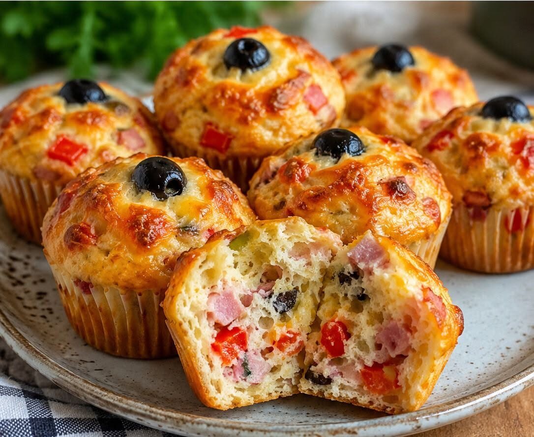 Muffins Salés Façon Pizza au Jambon, Fromage et Olives 734355317_1525596409054107_5242518382100762784_n